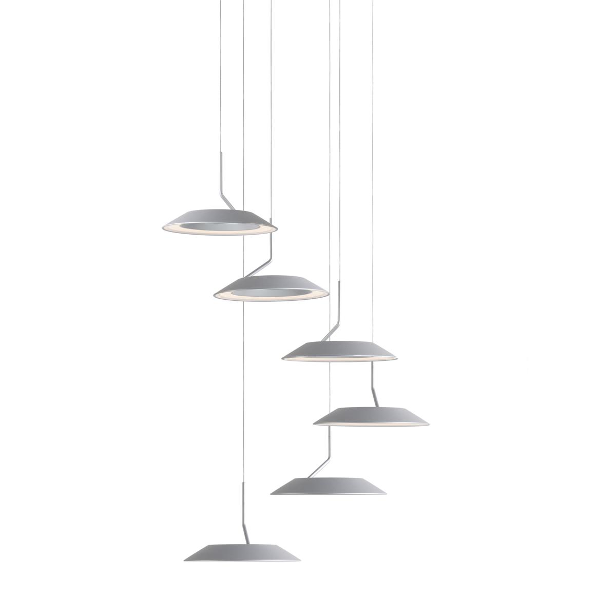Koncept RYP-C6-SW-SIL Royyo LED 12 inch Silver Pendant Ceiling Light